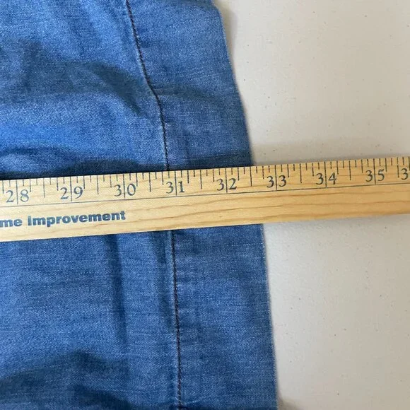 Whistles Dress Button Front Closure Long Sleeve Lightweight Denim Blue Women's 0 - Picture 10 of 11